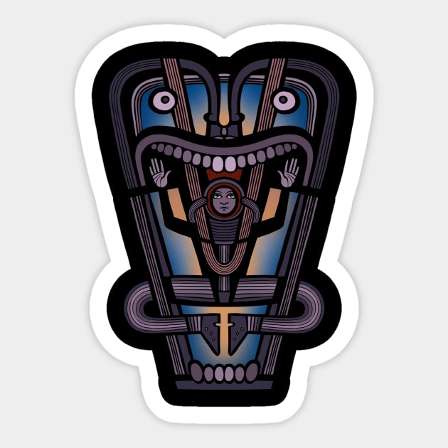 the outer monster Sticker by anyaroz